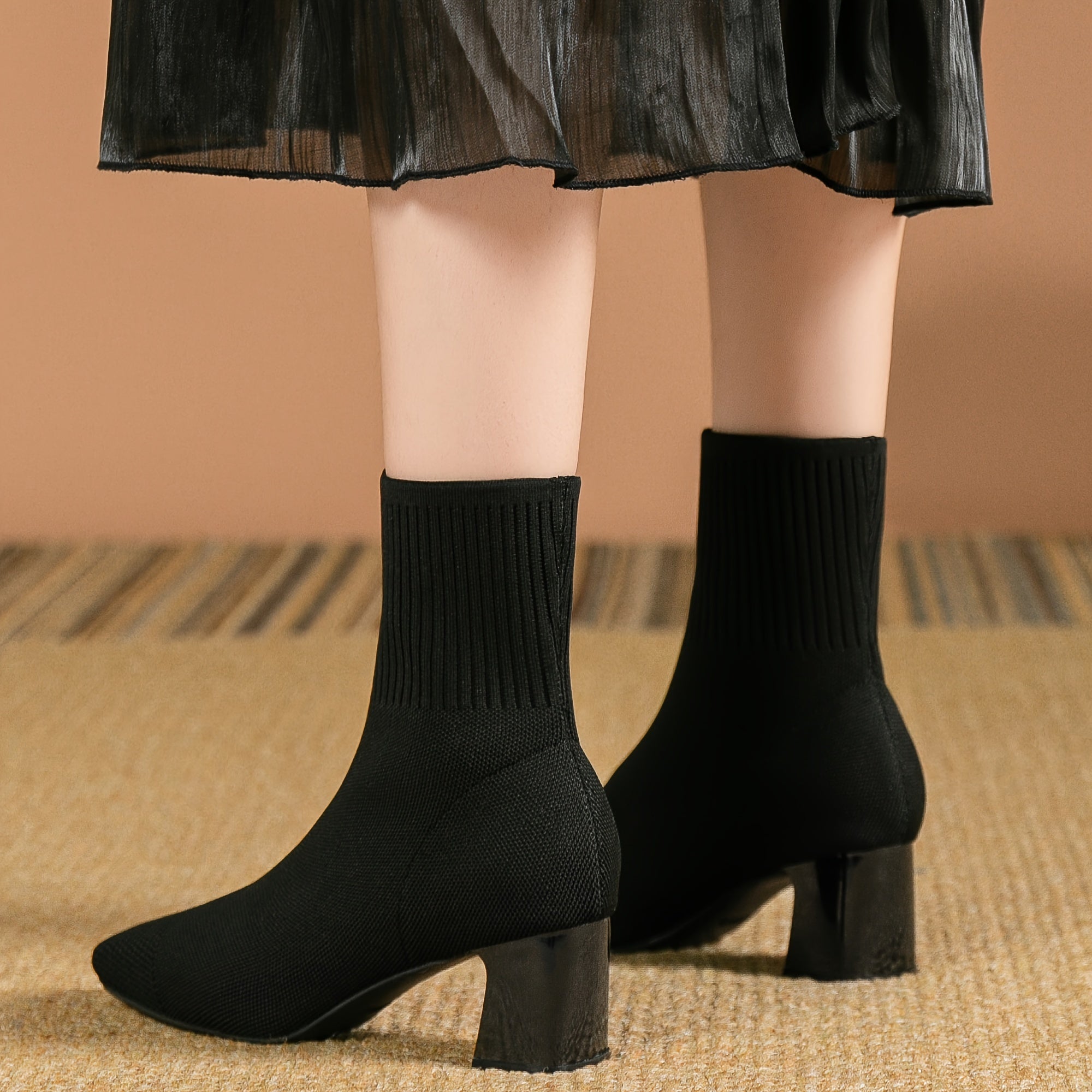Paulette™ – Cozy Knitted Ankle Boots with a Supportive and Soft Heel