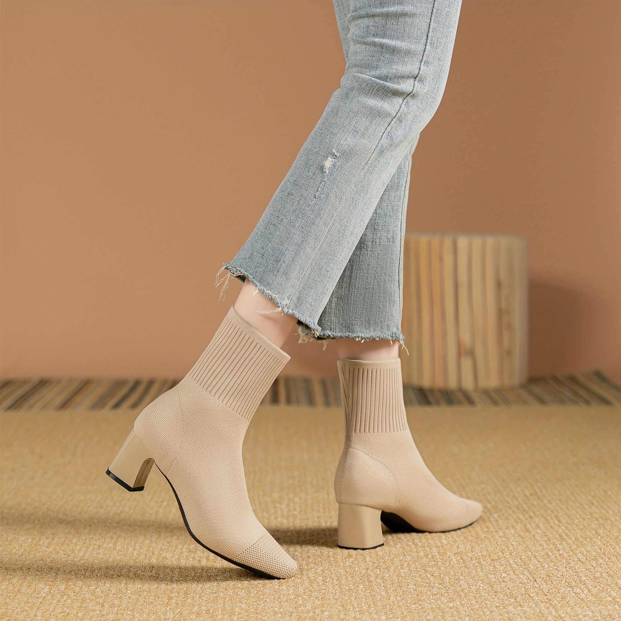 Paulette™ – Cozy Knitted Ankle Boots with a Supportive and Soft Heel