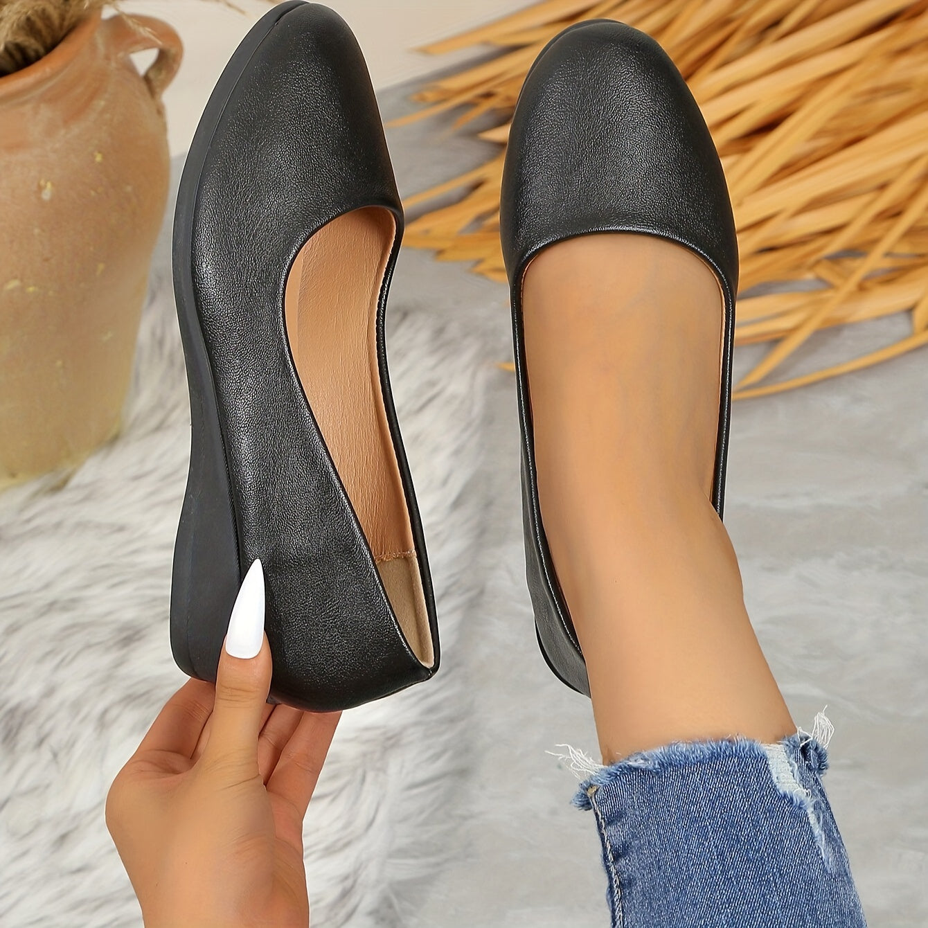 Gisele™ – Ultra-Comfortable Soft Low Heel Court Shoes