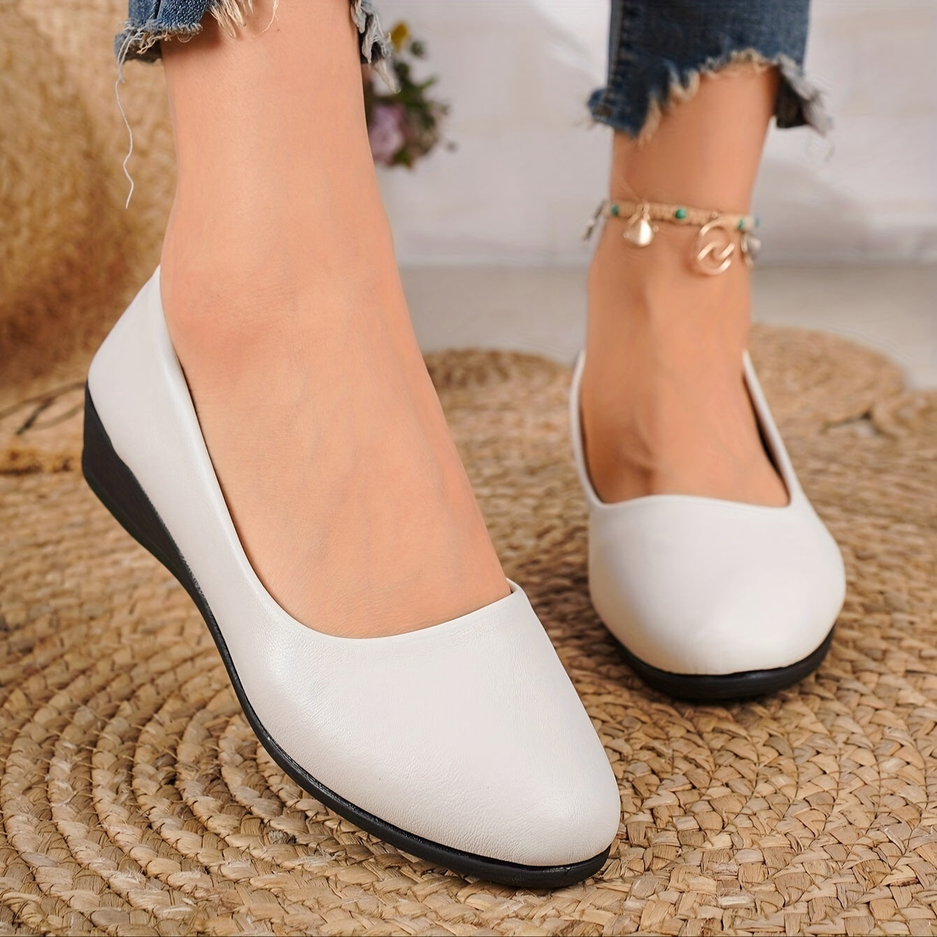 Gisele™ – Ultra-Comfortable Soft Low Heel Court Shoes