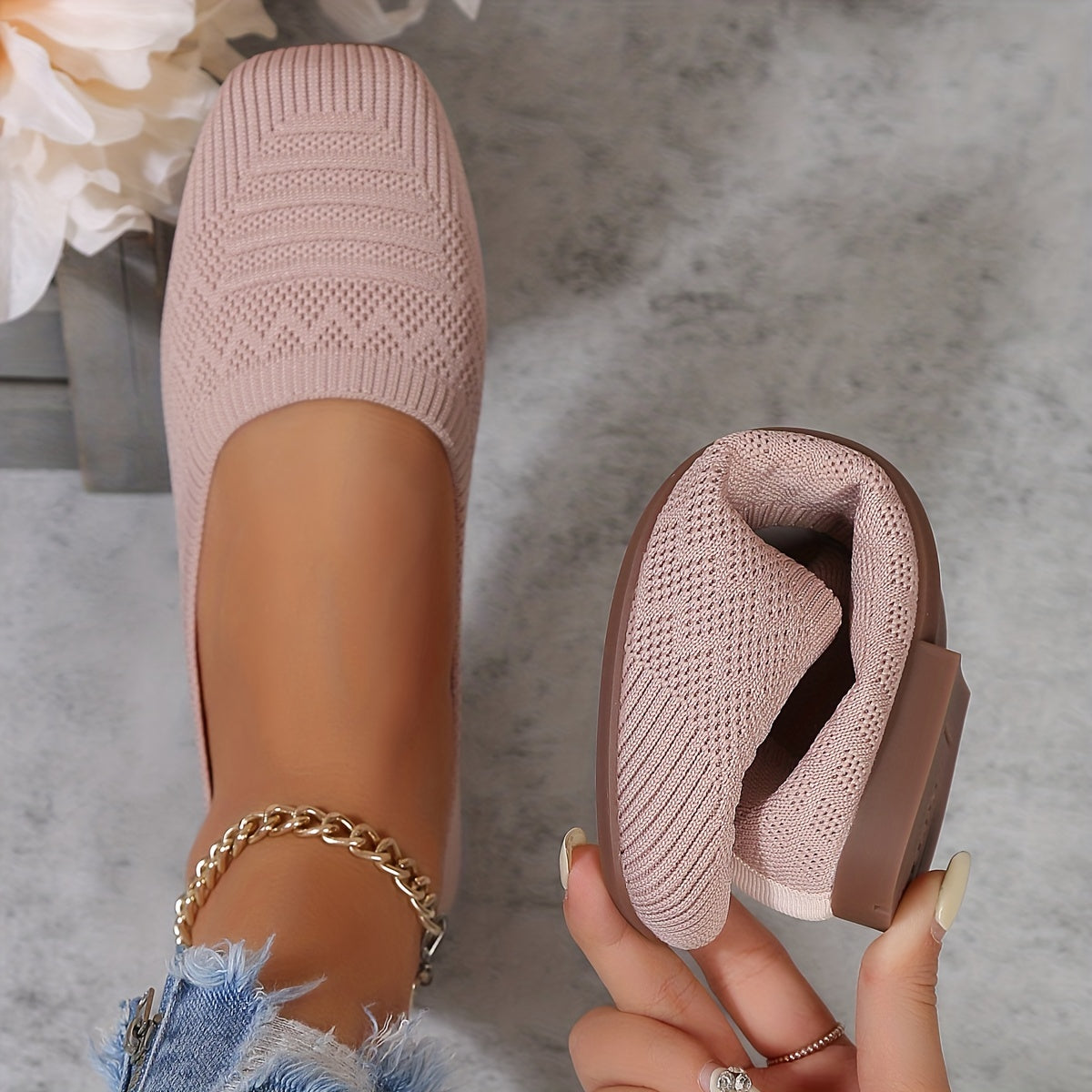 Chic Black Woven Fabric Ballet Flats for Ultimate Comfort