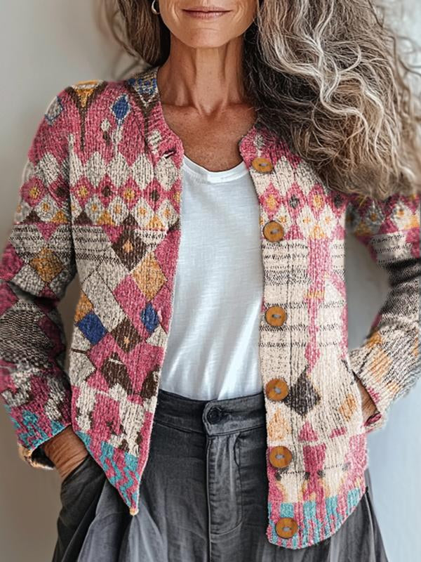 Amira | Chic Geometric Boho Jacket for Fashion-Forward Trendsetters