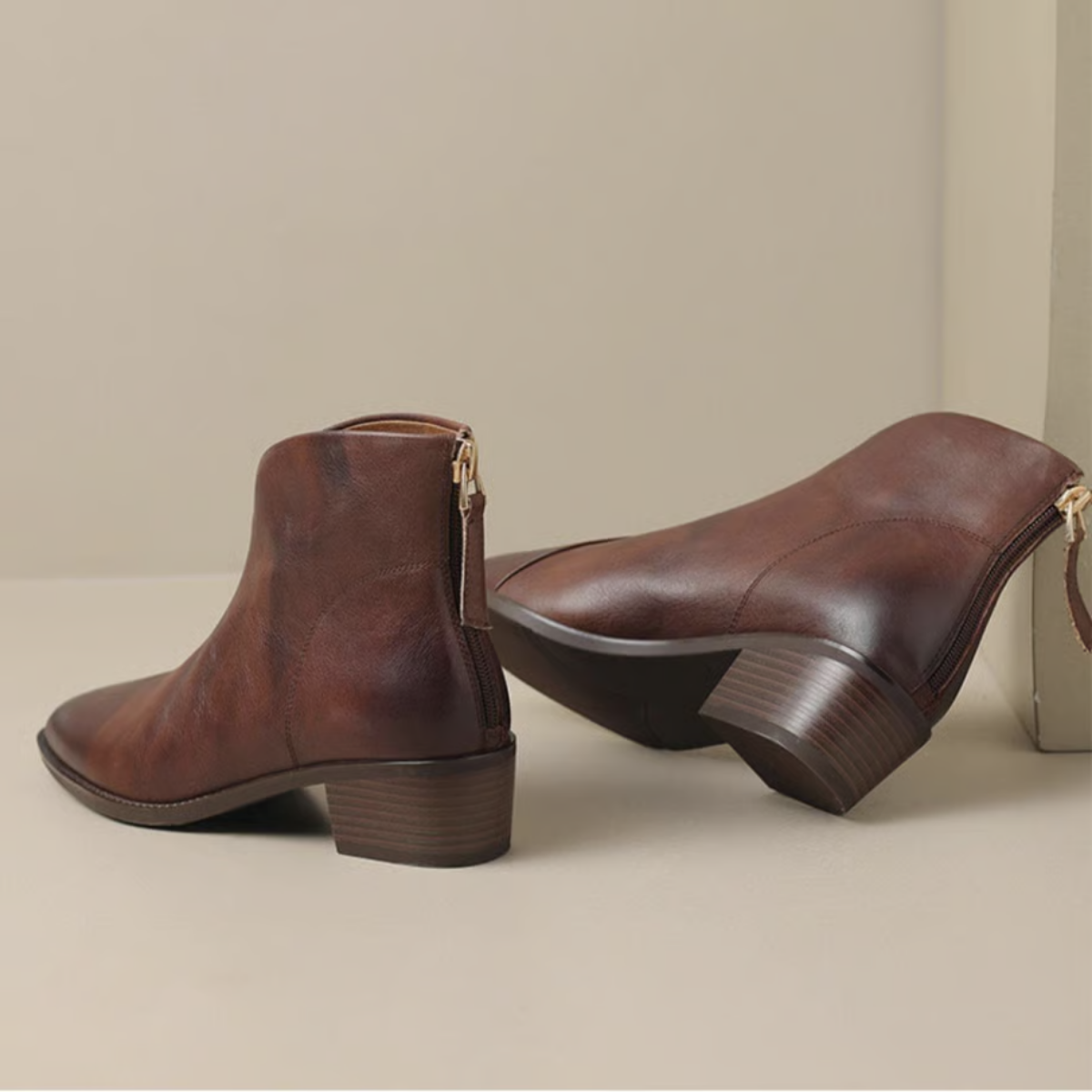 Claudine™ | Elegant Low Heel Ankle Boots