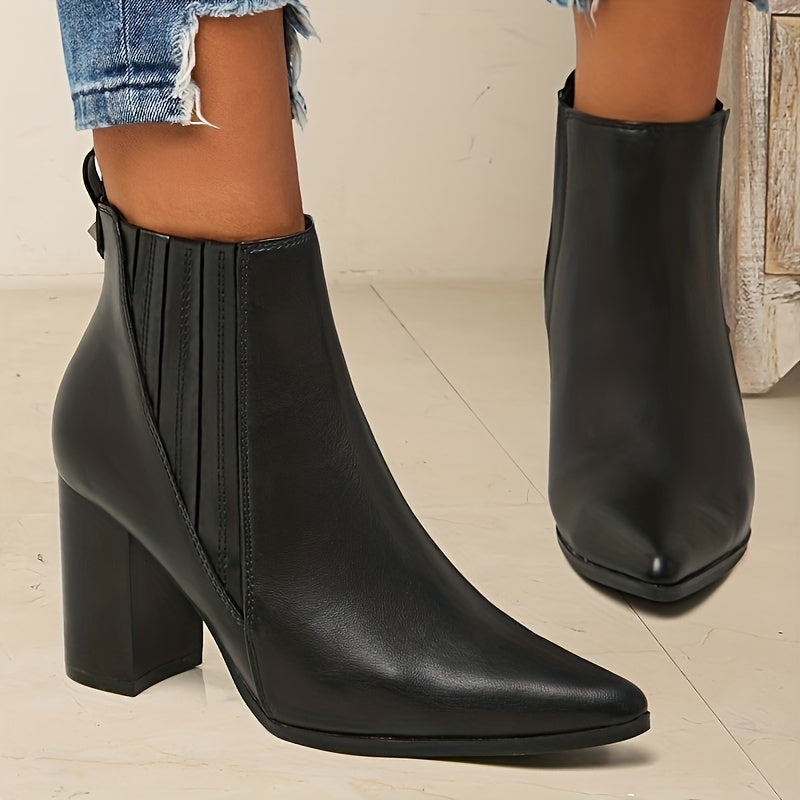 Eva™ | Stylish and Cozy Square-Heel Ankle Boots