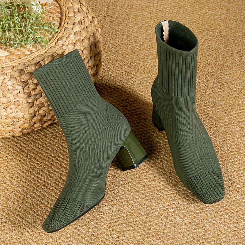 Paulette™ – Cozy Knitted Ankle Boots with a Supportive and Soft Heel