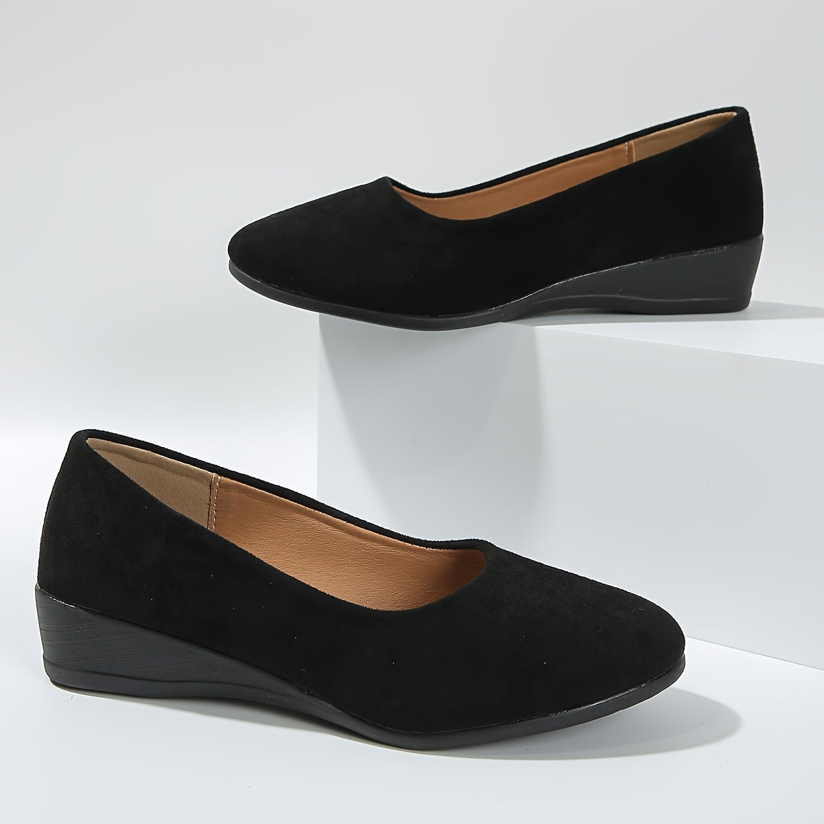 Éliane™ – Cozy Wedge-Heeled Ballet Flats