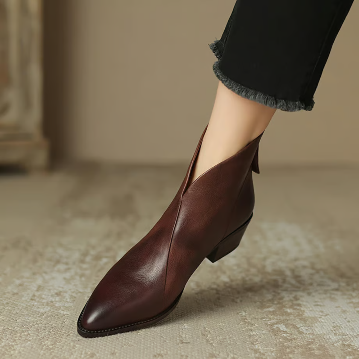 Claudine™ | Elegant Low Heel Ankle Boots