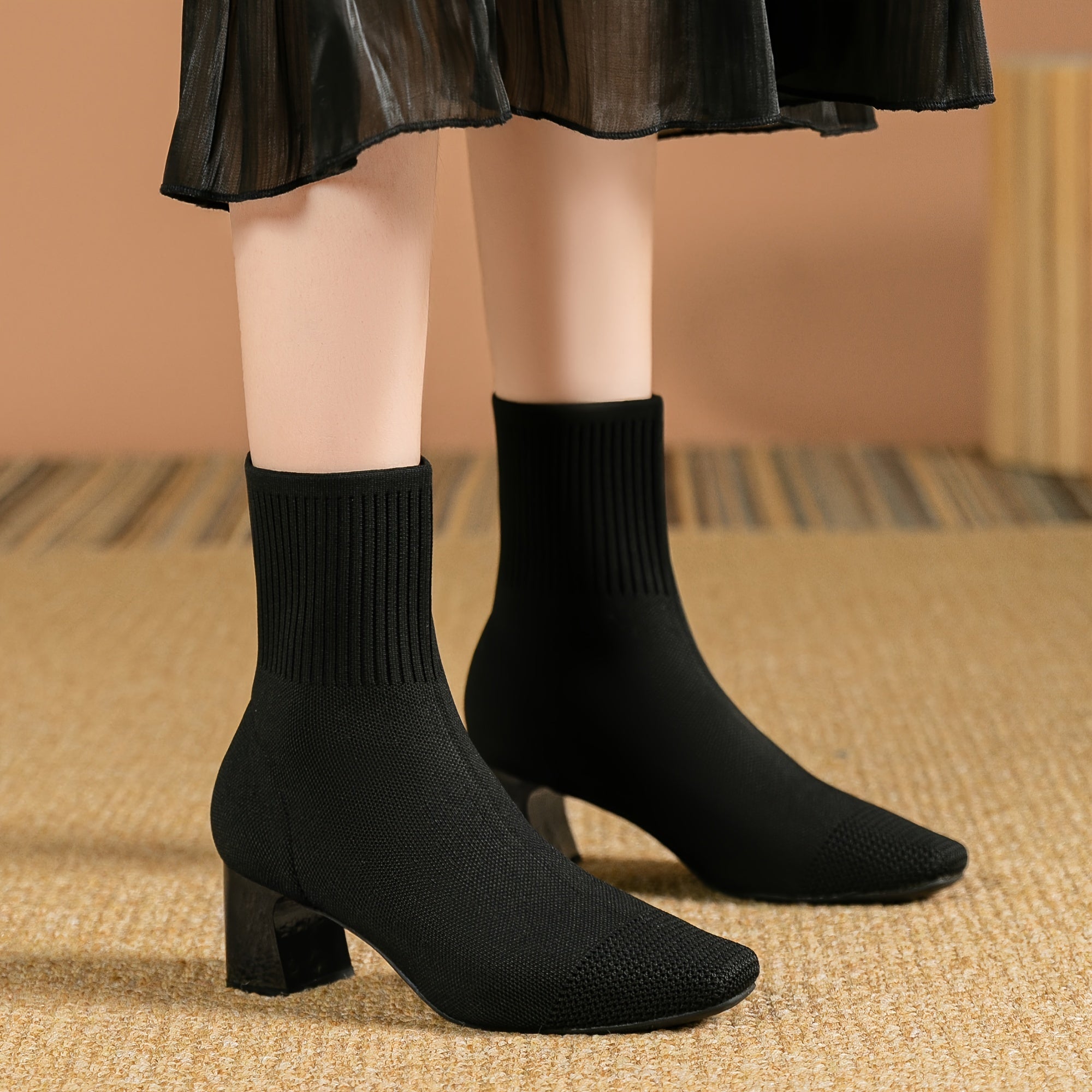 Paulette™ – Cozy Knitted Ankle Boots with a Supportive and Soft Heel
