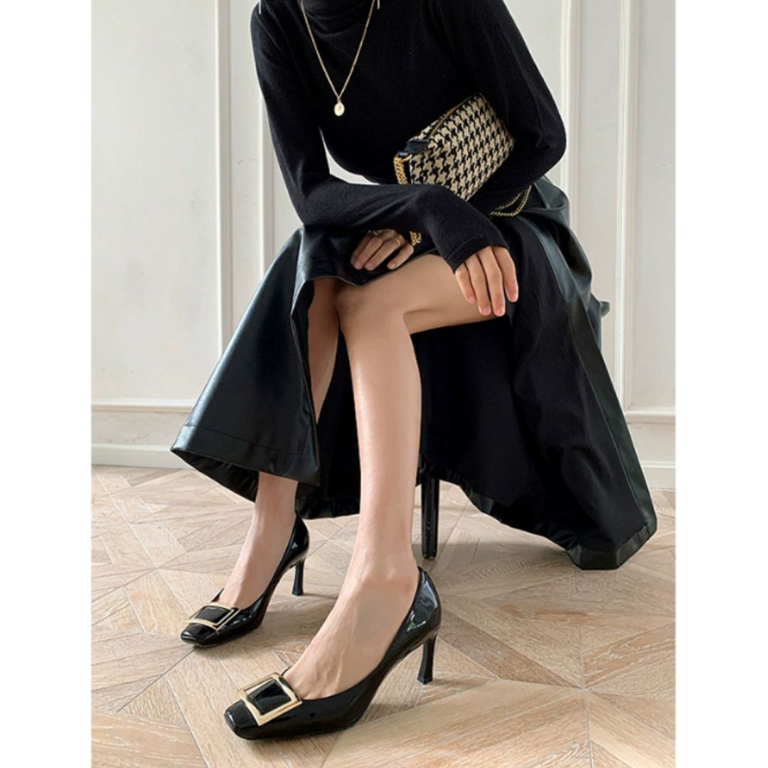 Narella™ | Stylish Mid-Heel Sandals with Square Toe Design