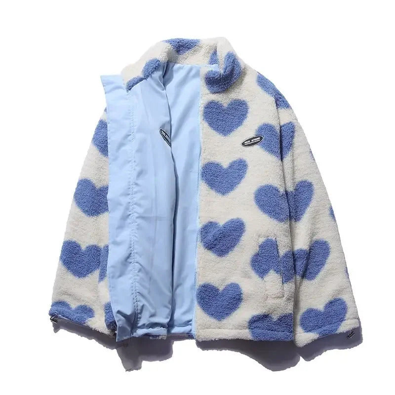 Dianne – Cozy Reversible Jacket with Heart Print