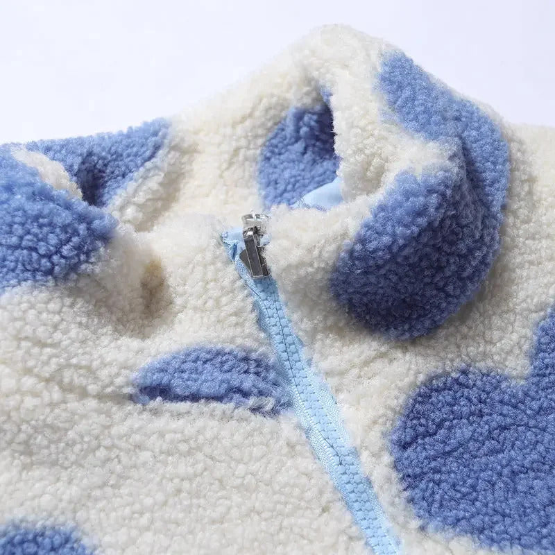 Dianne – Cozy Reversible Jacket with Heart Print