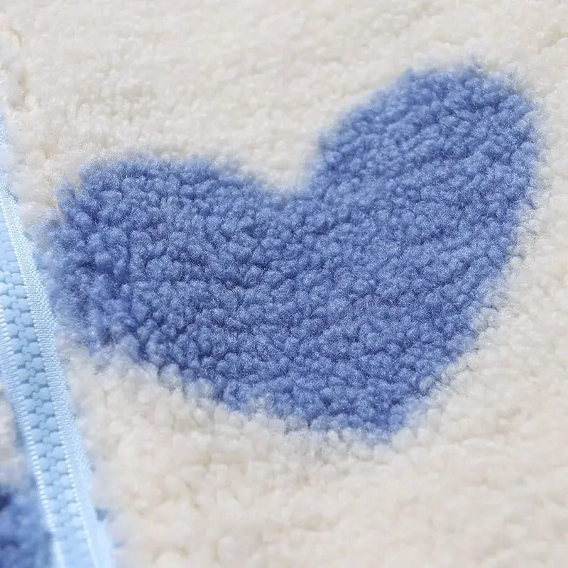 Dianne – Cozy Reversible Jacket with Heart Print