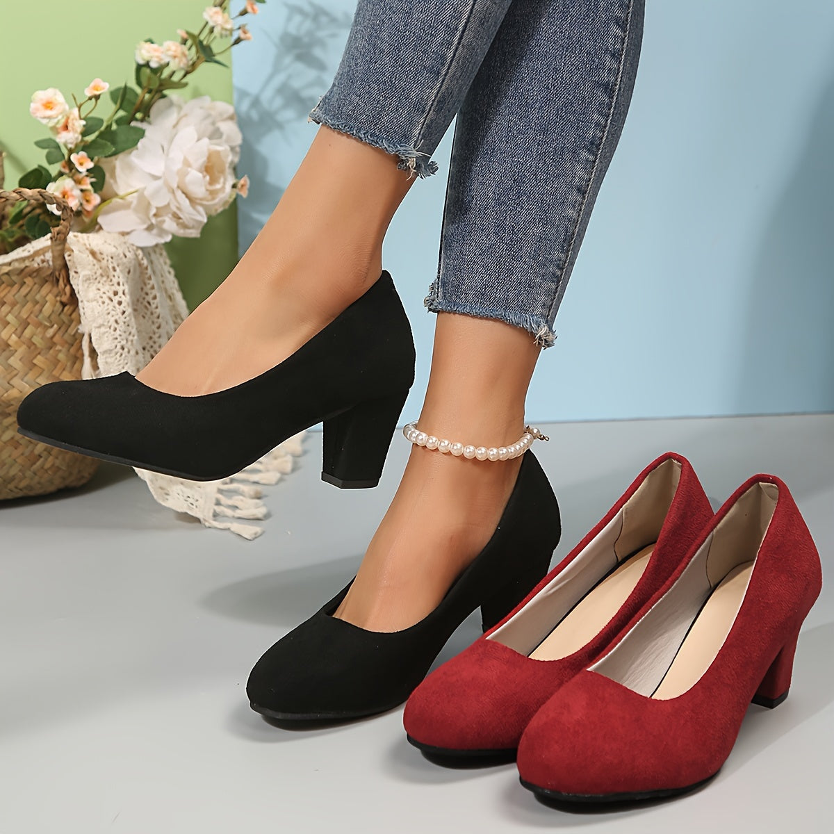 Laure™ – Comfortable Wide Toe Heels with Stable Support for Pain-Free Wear
