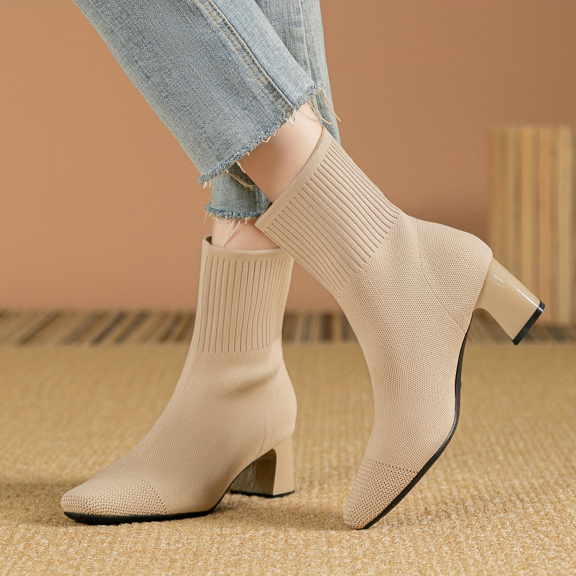 Paulette™ – Cozy Knitted Ankle Boots with a Supportive and Soft Heel
