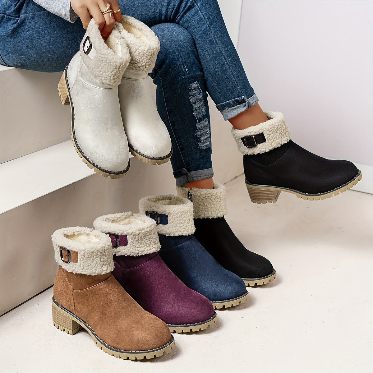 Ophélie | Cozy Chic Winter Ankle Boots