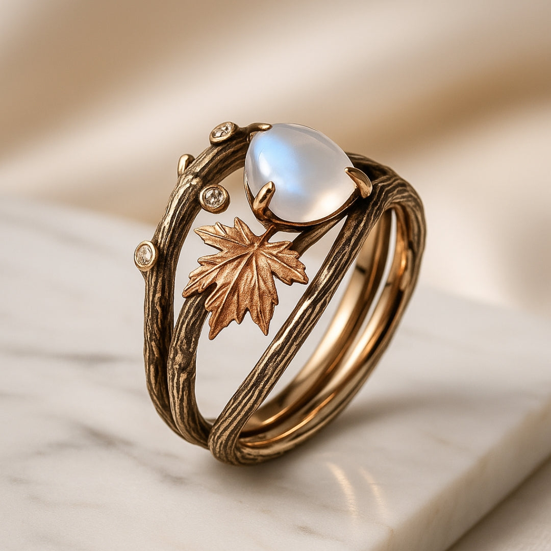 Luminous Moonstone Ring