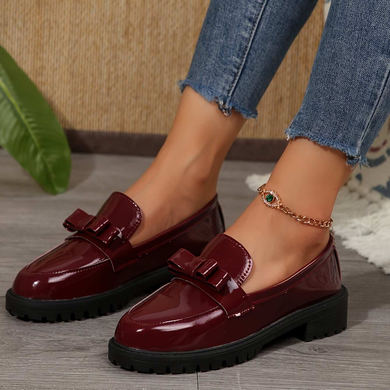 Claudine™ – Durable Patent Leather Loafers with Stable Sole for All-Day Comfort