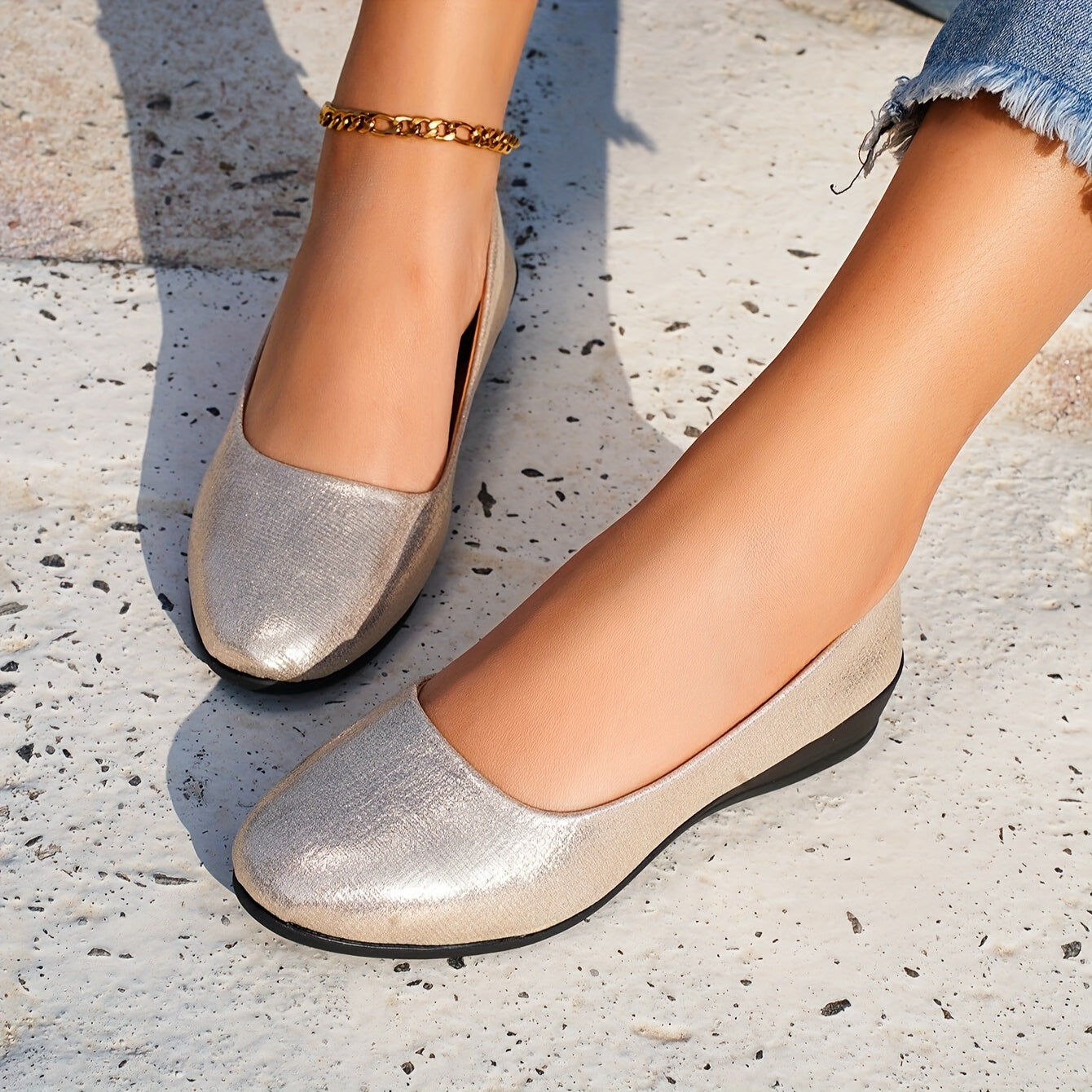 Gisele™ – Ultra-Comfortable Soft Low Heel Court Shoes