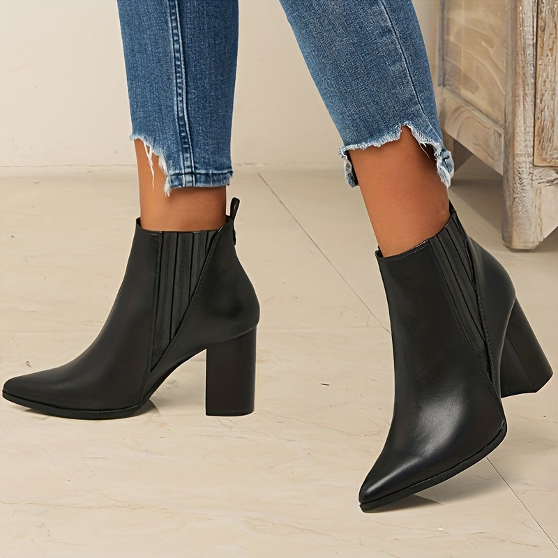 Eva™ | Stylish and Cozy Square-Heel Ankle Boots