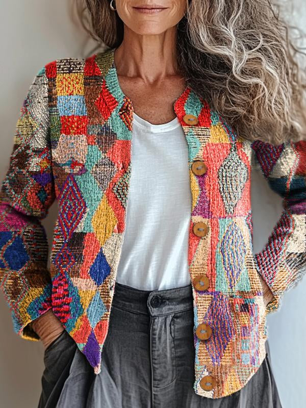 Alma | Vibrant Patchwork Jacket for Every Occasion