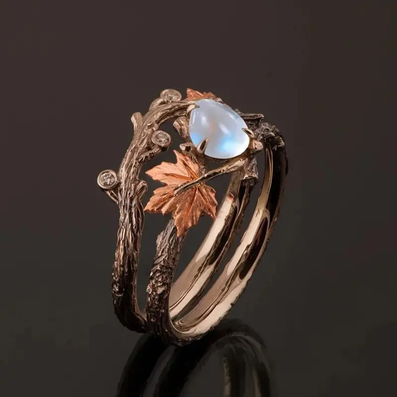 Luminous Moonstone Ring