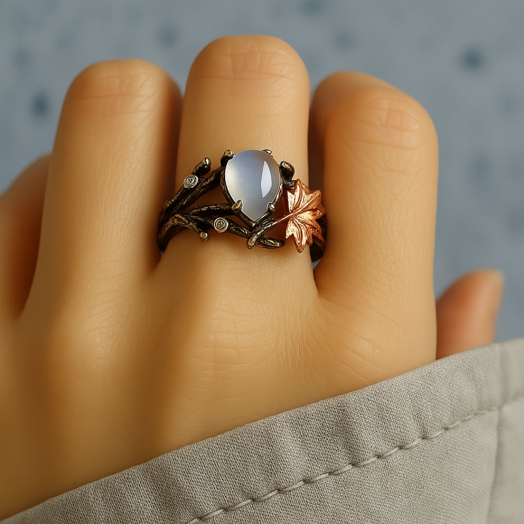 Luminous Moonstone Ring