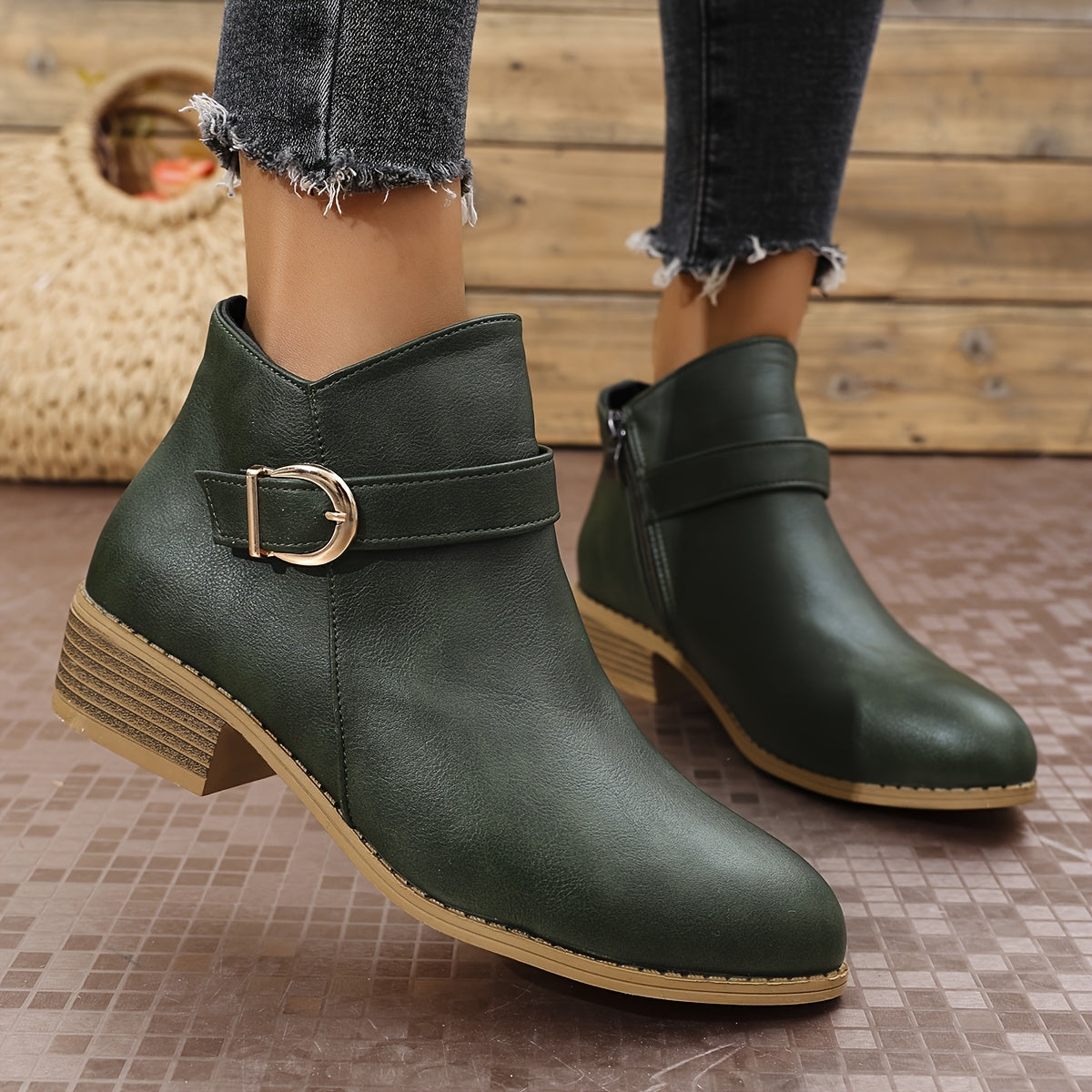 Amélina™ – Cozy Ankle Boots with Buckle Designed for Sensitive Feet