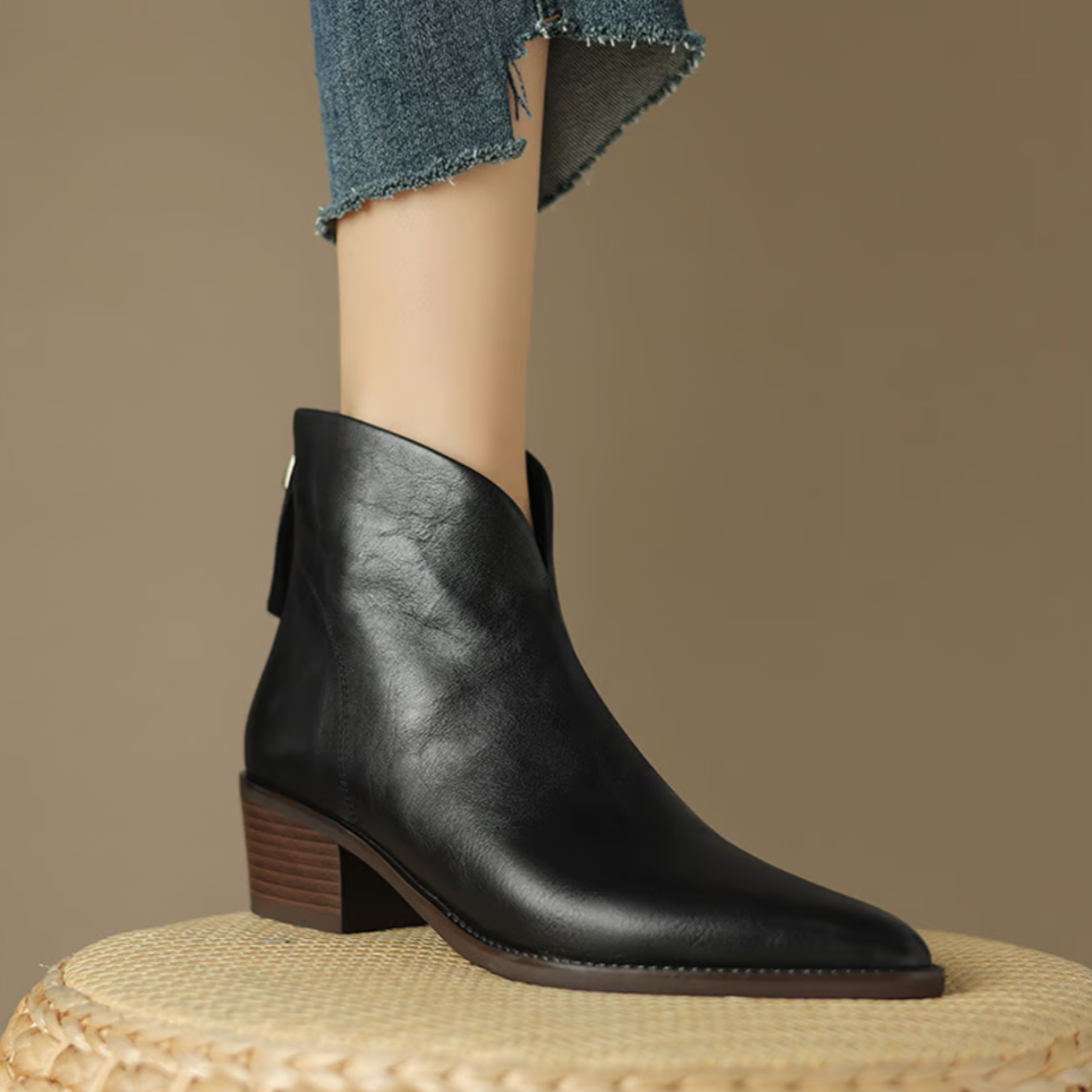 Claudine™ | Elegant Low Heel Ankle Boots
