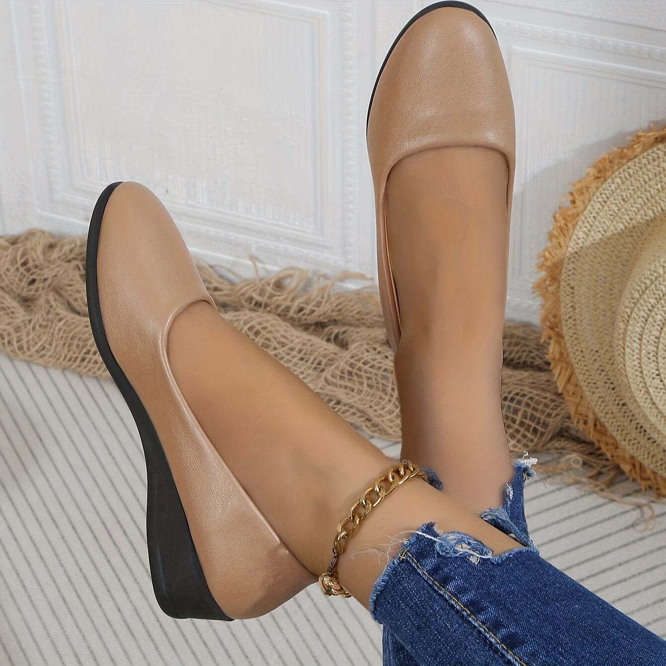 Gisele™ – Ultra-Comfortable Soft Low Heel Court Shoes