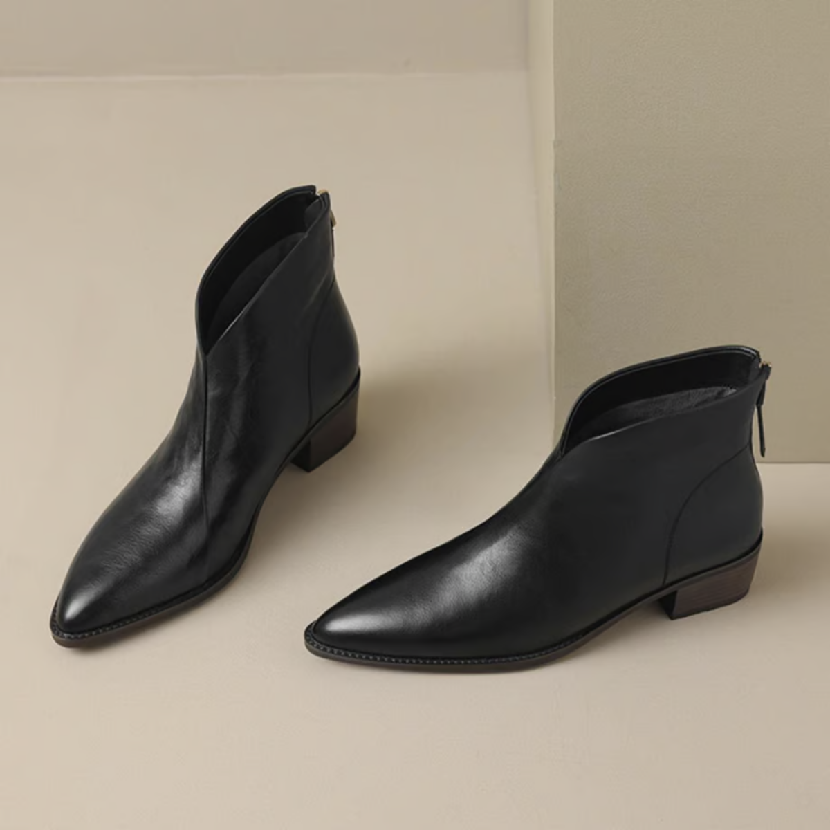 Claudine™ | Elegant Low Heel Ankle Boots