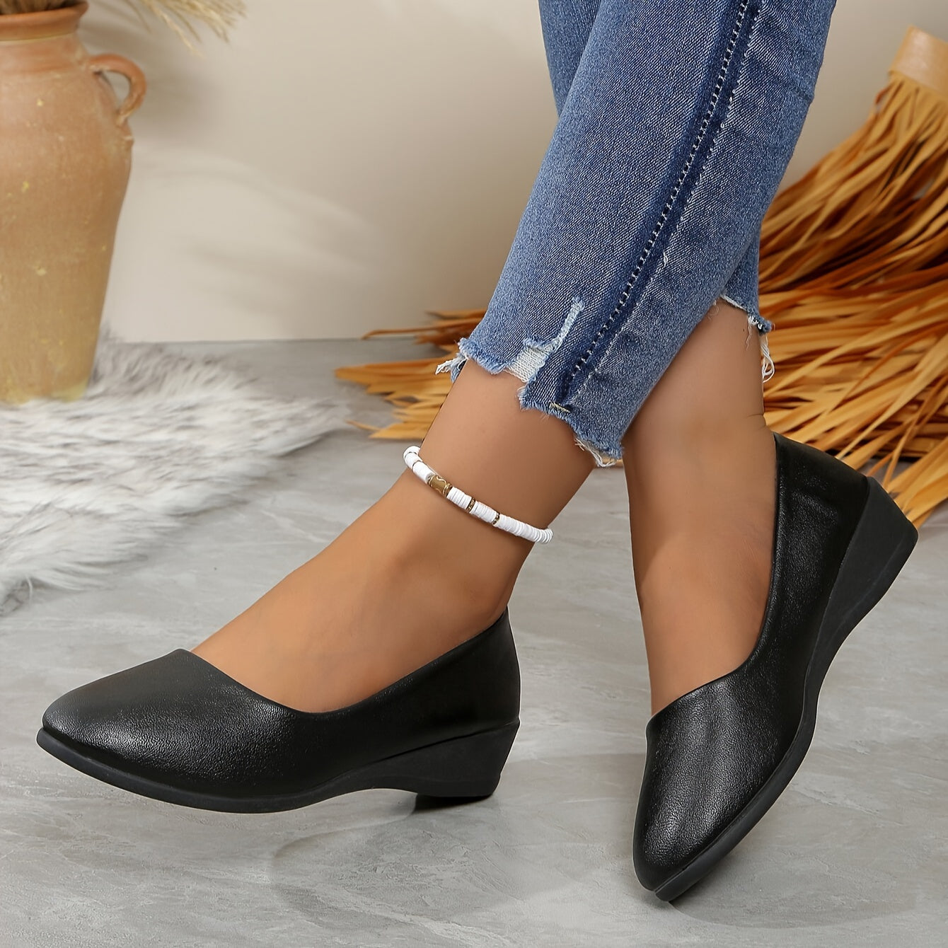 Gisele™ – Ultra-Comfortable Soft Low Heel Court Shoes