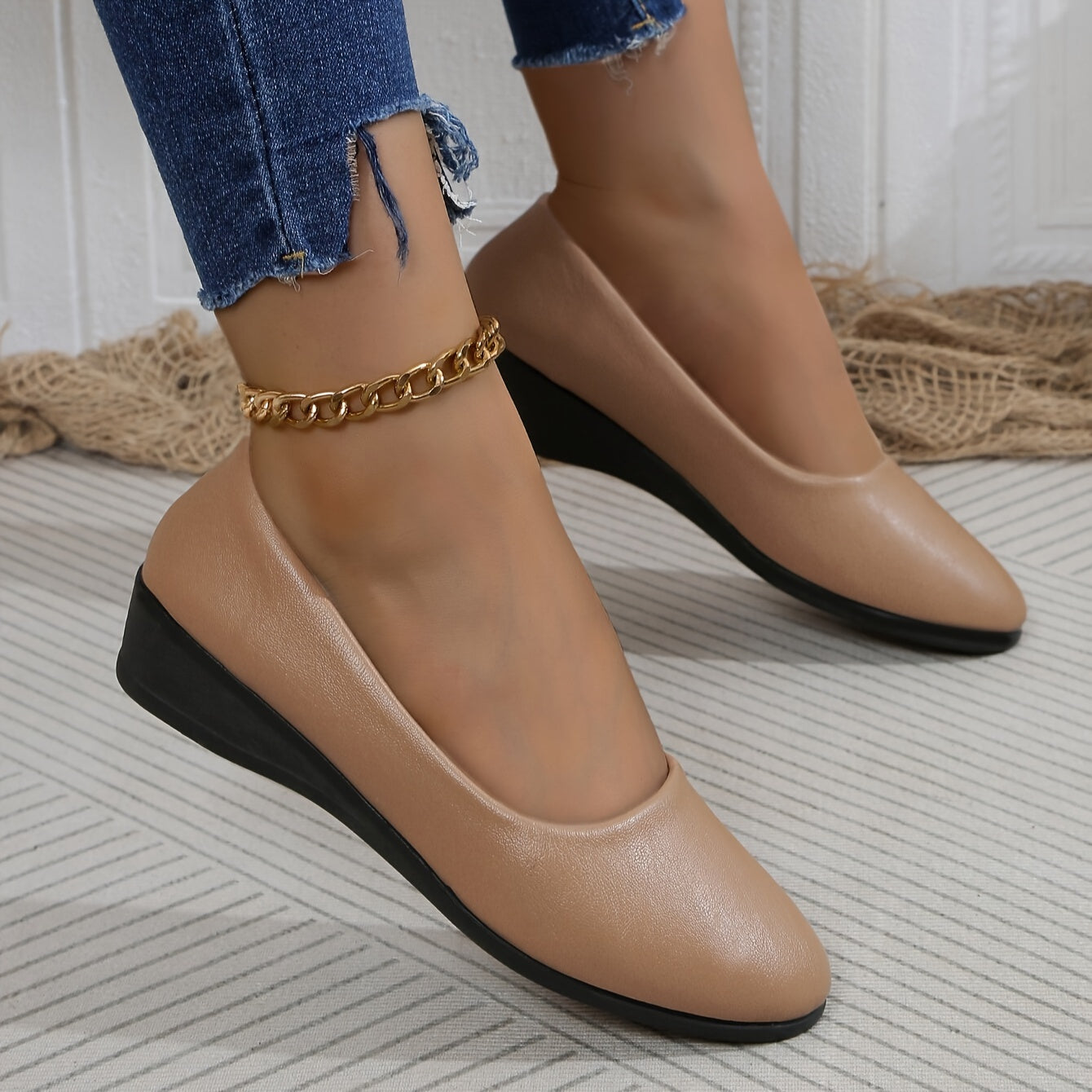 Gisele™ – Ultra-Comfortable Soft Low Heel Court Shoes
