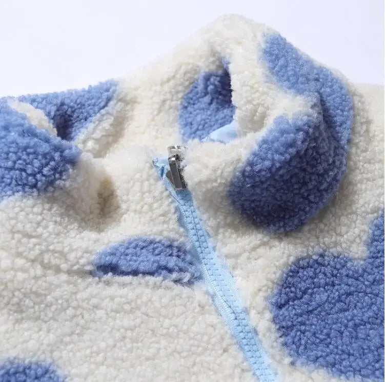 Dianne – Cozy Reversible Jacket with Heart Print