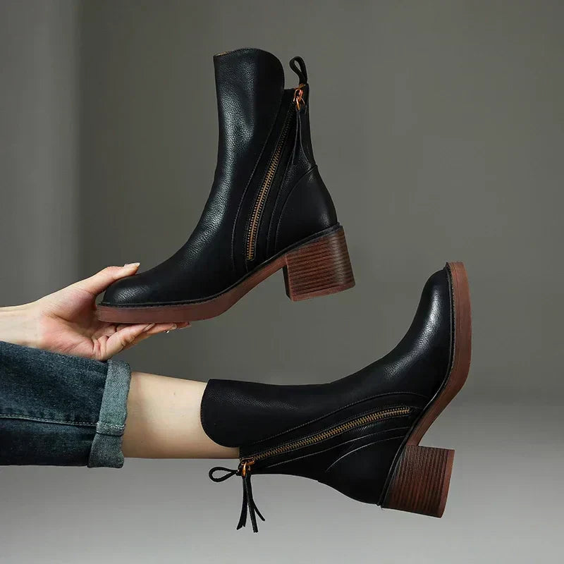 Élodie | Faux Leather Ankle Boots
