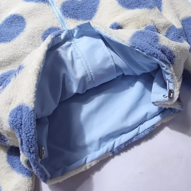 Dianne – Cozy Reversible Jacket with Heart Print