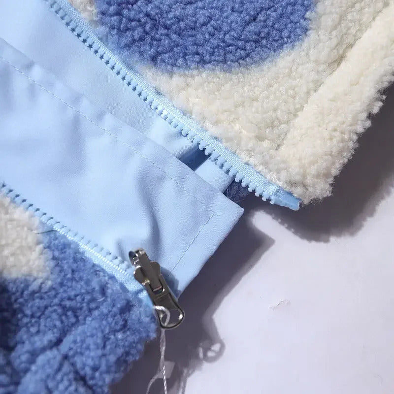 Dianne – Cozy Reversible Jacket with Heart Print