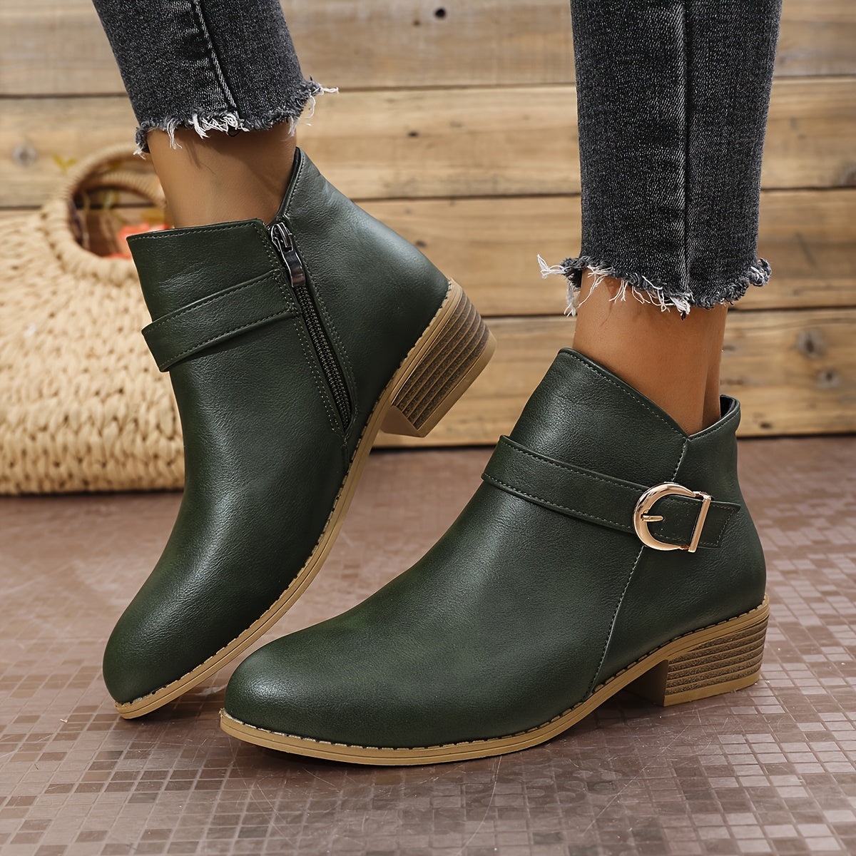 Amélina™ – Cozy Ankle Boots with Buckle Designed for Sensitive Feet