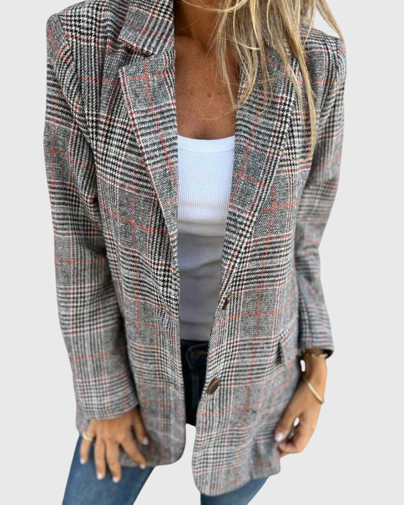 Abby - Timeless Checkered Blazer