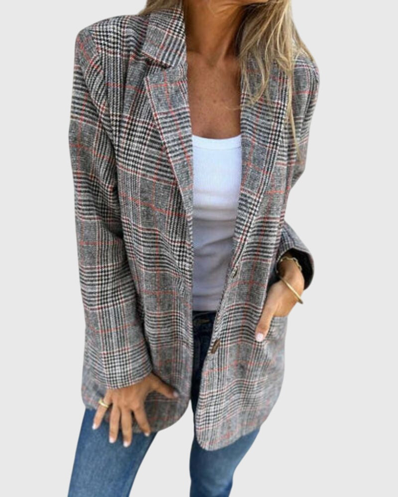 Abby - Timeless Checkered Blazer