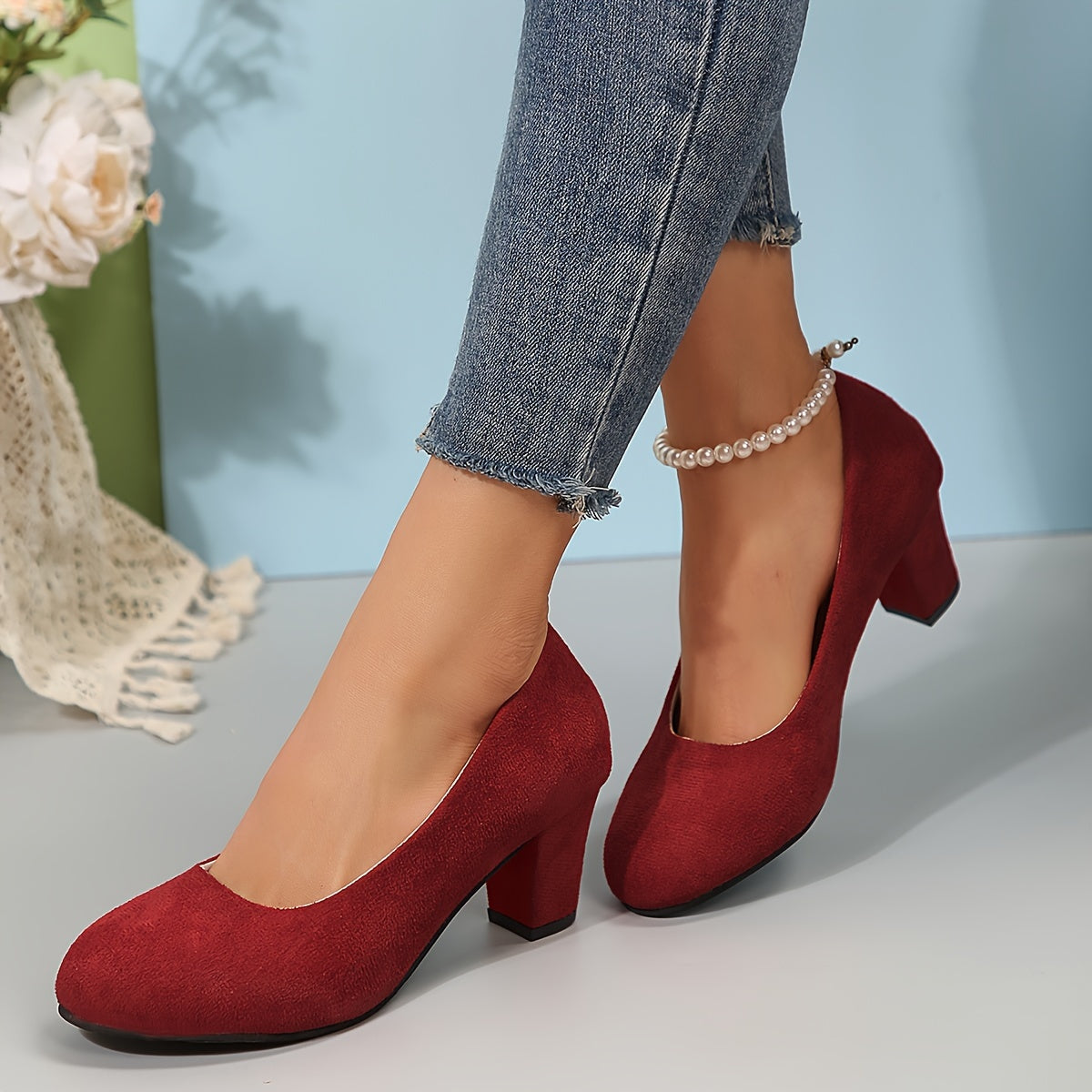 Laure™ – Comfortable Wide Toe Heels with Stable Support for Pain-Free Wear