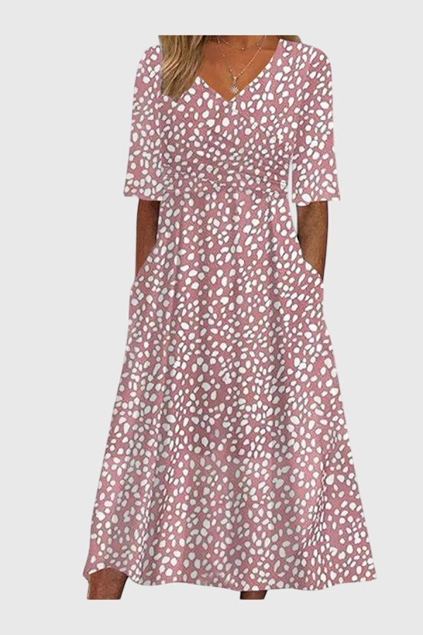 Andrea – Midi Dress with Polka Dot Print