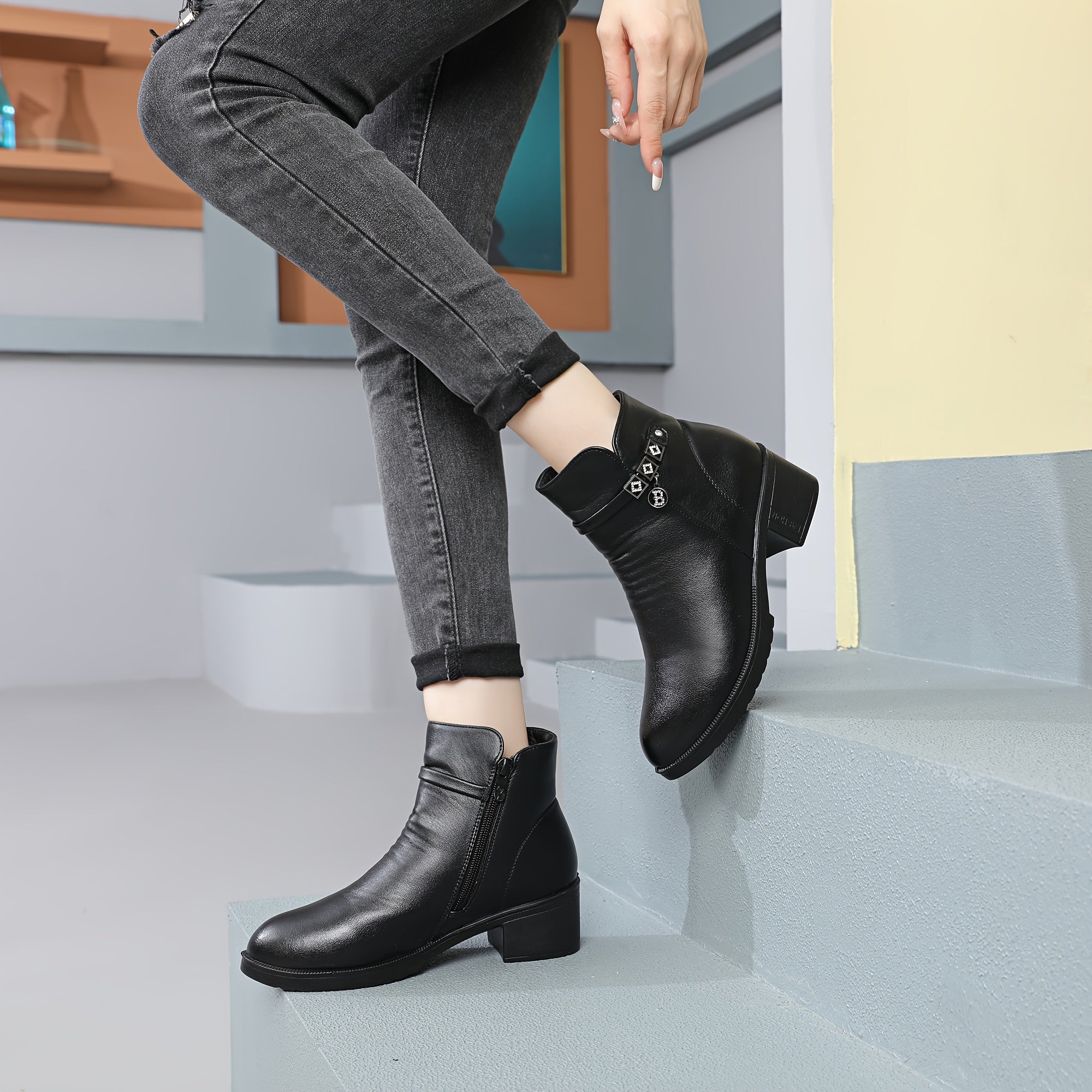 Noémie™ – Cozy Winter Ankle Boots