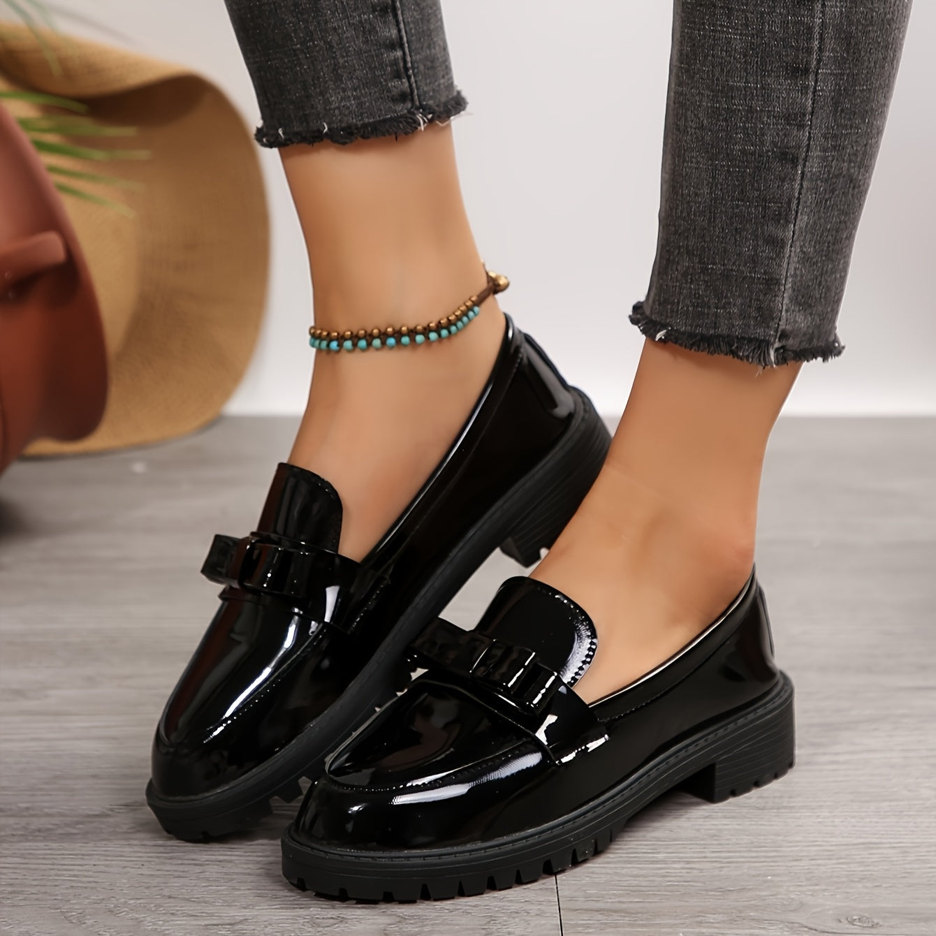 Claudine™ – Durable Patent Leather Loafers with Stable Sole for All-Day Comfort