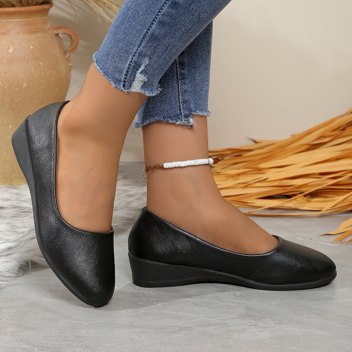 Gisele™ – Ultra-Comfortable Soft Low Heel Court Shoes