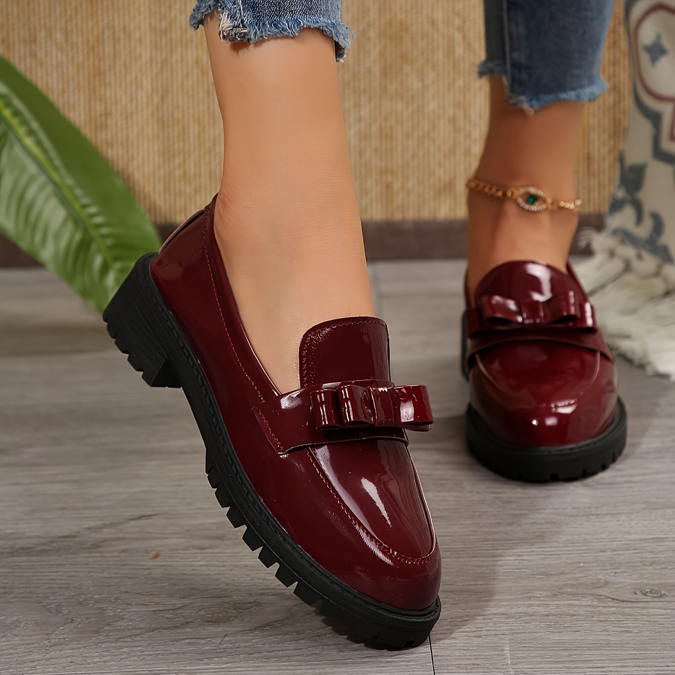 Claudine™ – Durable Patent Leather Loafers with Stable Sole for All-Day Comfort