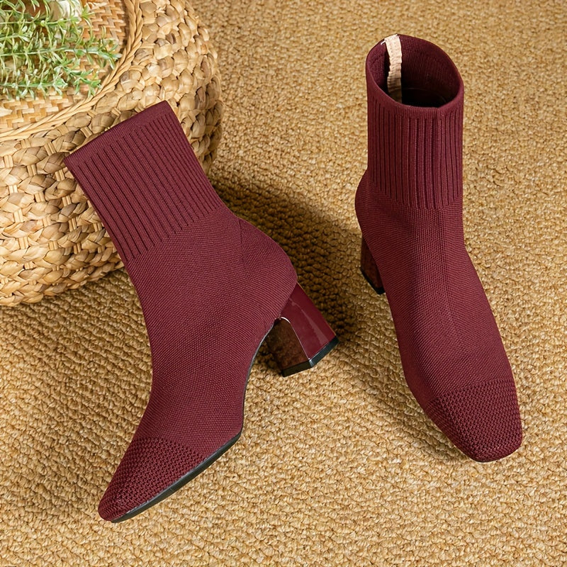 Paulette™ – Cozy Knitted Ankle Boots with a Supportive and Soft Heel