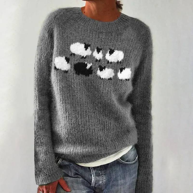 Angela | Snuggly Sheep Knit Sweater