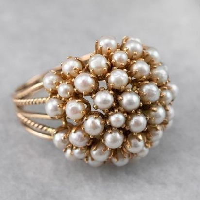 Pearl Luna Ring