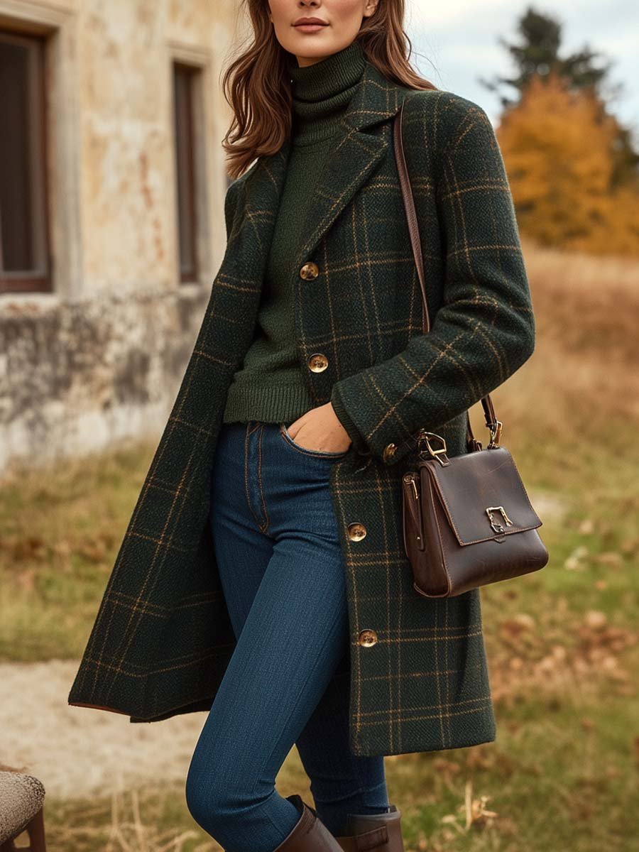 Elen – Timeless Checkered Coat
