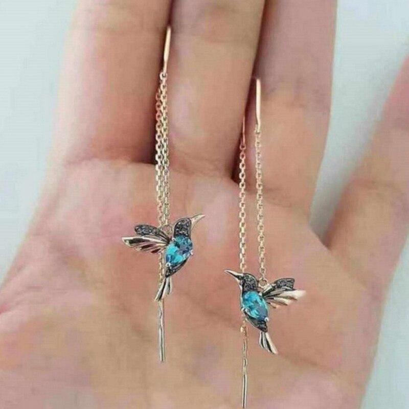 Enamel Hummingbird Earrings